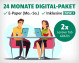 24 Monate Digital-Paket. E-Paper (Mo.-So.), inklusive M+. Nur 38,99 €/Monat. Zwei Personen an einem Tisch mit Tablets. 2x Lenovo Tab GRATIS. Jetzt bestellen!