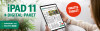 Werbung für iPAD 11 mit Digital-Paket, bietet E-PAPER inklusive NRZ PLUS. 
